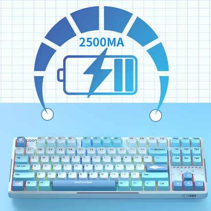 Ajazz DKW400 – Tri-Mode Mechanical Keyboard – Hot-Swappable – 87 Keys