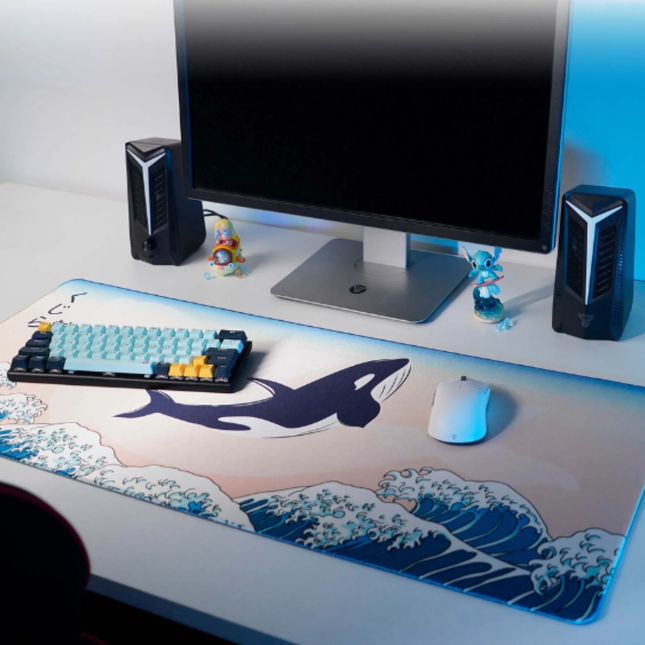 🖱️✨ ATO KUJIRA Extended Mouse Pad – Beige Edition