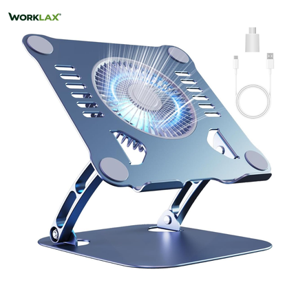 Worklax Cooling Stand – Adjustable Height – Large Cooling Fan – Up to 16″