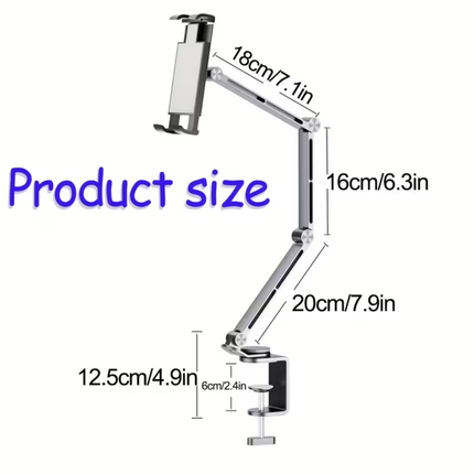 📱✨ 360° Mechanical Rotation Phone & Tablet Stand