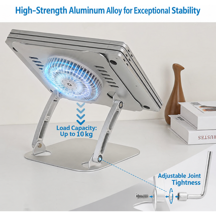 Worklax Cooling Stand – Adjustable Height – Large Cooling Fan – Up to 16″