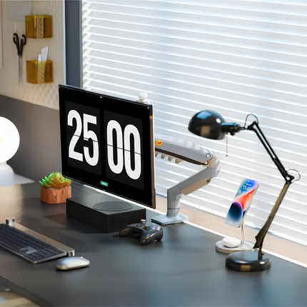 🖥️🔥 F80 Monitor Arm – Gas Spring Desk Mount - Gray