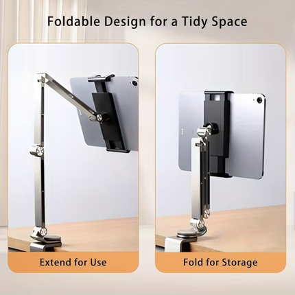 📱✨ 360° Mechanical Rotation Phone & Tablet Stand