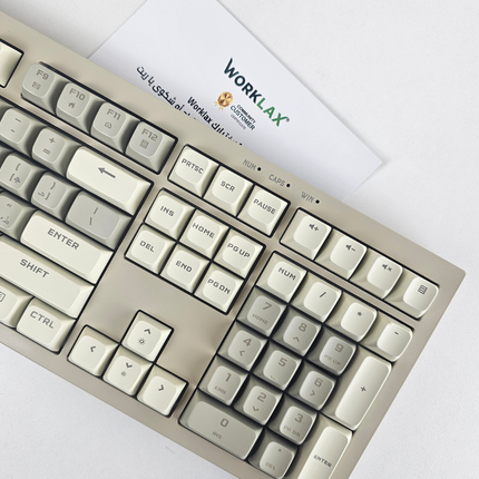 Aigo FG108 – Wired Quiet Mechanical-Feel Keyboard – Colorful Lighting – 108 Keys