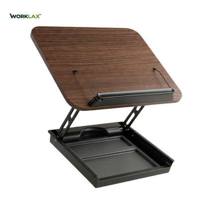 WORKLAX ReadDesk – Adjustable Book Stand with Storage – Up to 14″