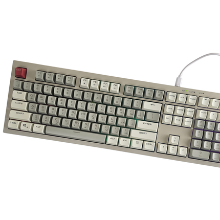 Aigo FG108 – Wired Quiet Mechanical-Feel Keyboard – Colorful Lighting – 108 Keys