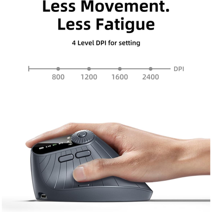 ONIKUMA CW932 Wireless Vertical Ergonomic Mouse – Rechargeable, Bluetooth + 2.4GHz, Multi-Device, 2400 DPI