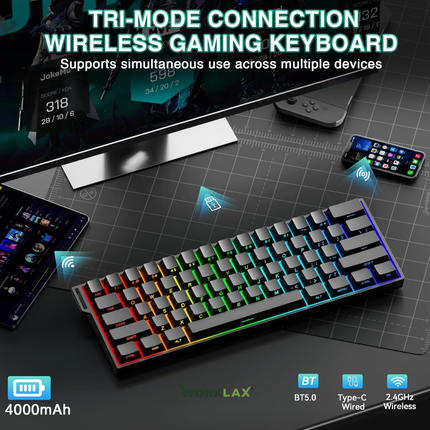 AULA MINI60 HE Pro – Magnetic Gaming Keyboard – Tri-Mode – 8K Polling Rate