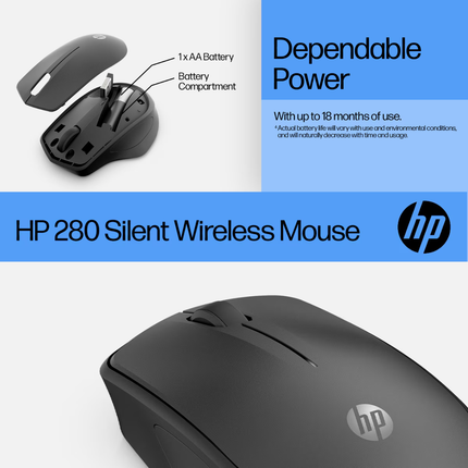 HP 280 Silent Wireless Mouse (1600 DPI)