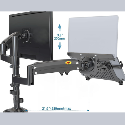 🖥️💻🔥 North Bayou NB H180-FP Dual Arm Monitor & Laptop Mount