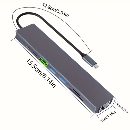 🔌 Smart Hub 8-in-1 USB-C Hub