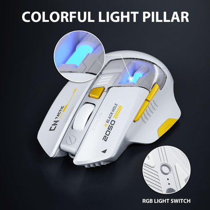 A9 Explorer Wireless Gaming Mouse – Rechargeable RGB Mouse with Bluetooth & 2.4G Connectivity
