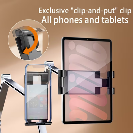 📱✨ 360° Mechanical Rotation Phone & Tablet Stand