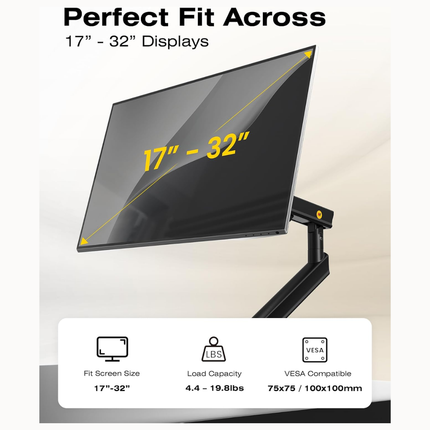 NB A3 Ergonomic Monitor Arm - 9 KG