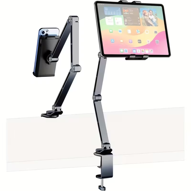 📱✨ 360° Mechanical Rotation Phone & Tablet Stand