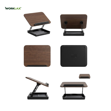 WORKLAX ReadDesk – Adjustable Book Stand with Storage – Up to 14″