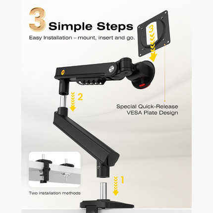 NB A3 Ergonomic Monitor Arm - 9 KG