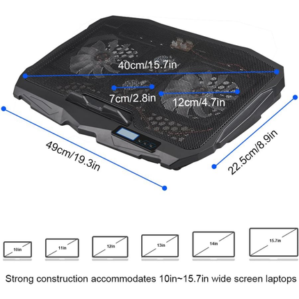 ❄️ Quiet Laptop Cooling Fan for 10–15.6 Inch Laptops