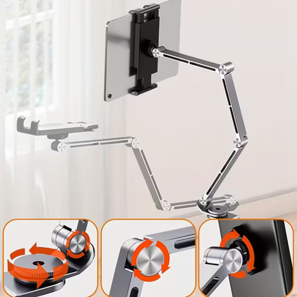 📱✨ 360° Mechanical Rotation Phone & Tablet Stand