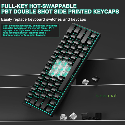 AULA MINI60 HE Pro – Magnetic Gaming Keyboard – Tri-Mode – 8K Polling Rate