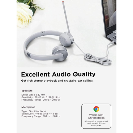 🎧 Lenovo 100 Stereo Headset