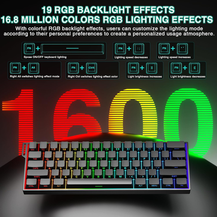 AULA MINI60 HE Pro – Magnetic Gaming Keyboard – Tri-Mode – 8K Polling Rate