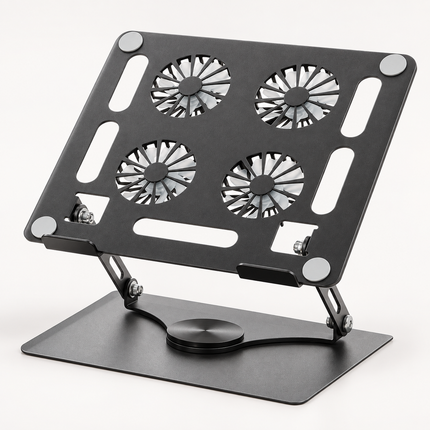 WORKLAX YL-912 – Metal Laptop Cooling Stand – 4 Fans – 360° Rotation
