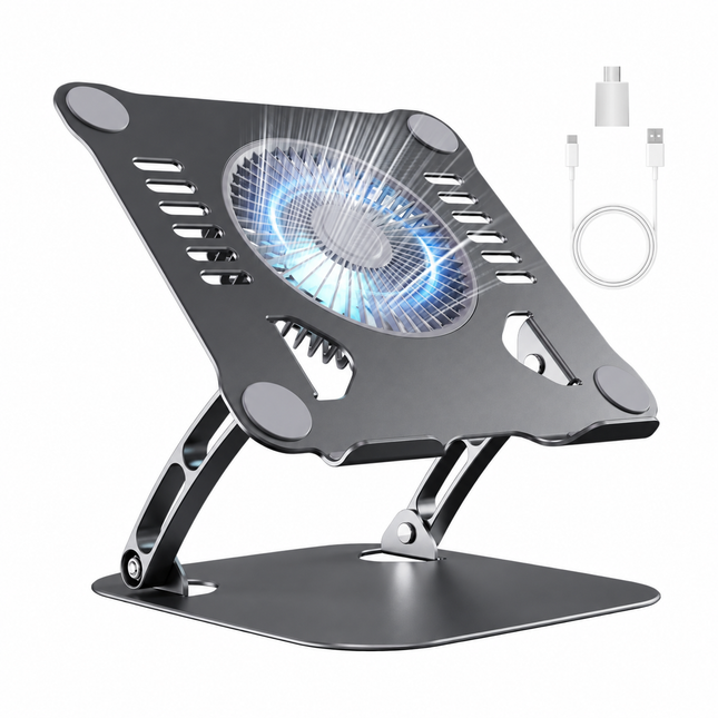 Worklax Cooling Stand – Adjustable Height – Large Cooling Fan – Up to 16″
