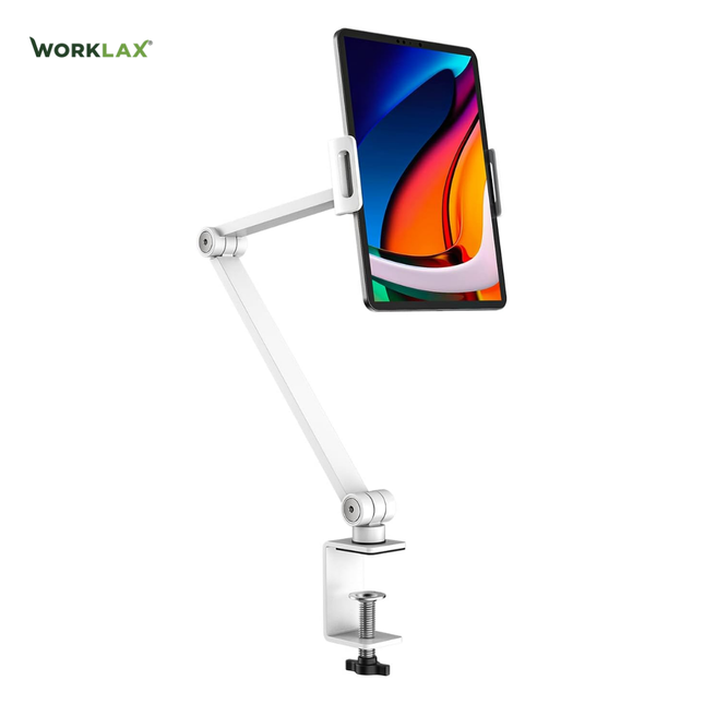 WORKLAX FlexArm 360 – Adjustable Tablet & Portable Phone Stand – Up to 15.6″
